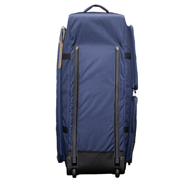 MRF Genius Gold wheelie kit bag – Navy/Gold