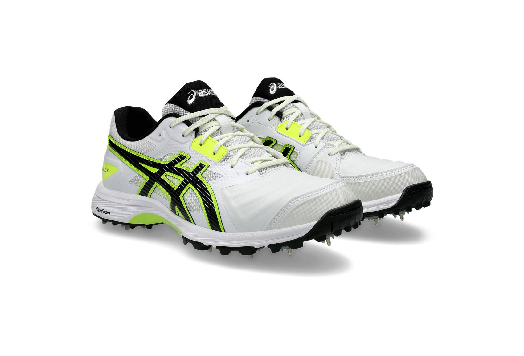 Asics Gel – Gully 7 White Yellow Cricket Spikes