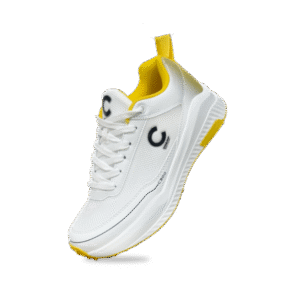 Champ C300 Rubber – Cricket/Hockey Shoes – White and Yellow