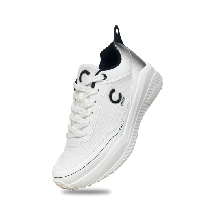 Champ C300 Rubber – Cricket Shoes – White and Black