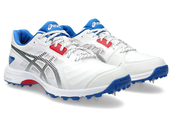 Asics Gel – Gully 7 White Pure Silver Cricket Spikes