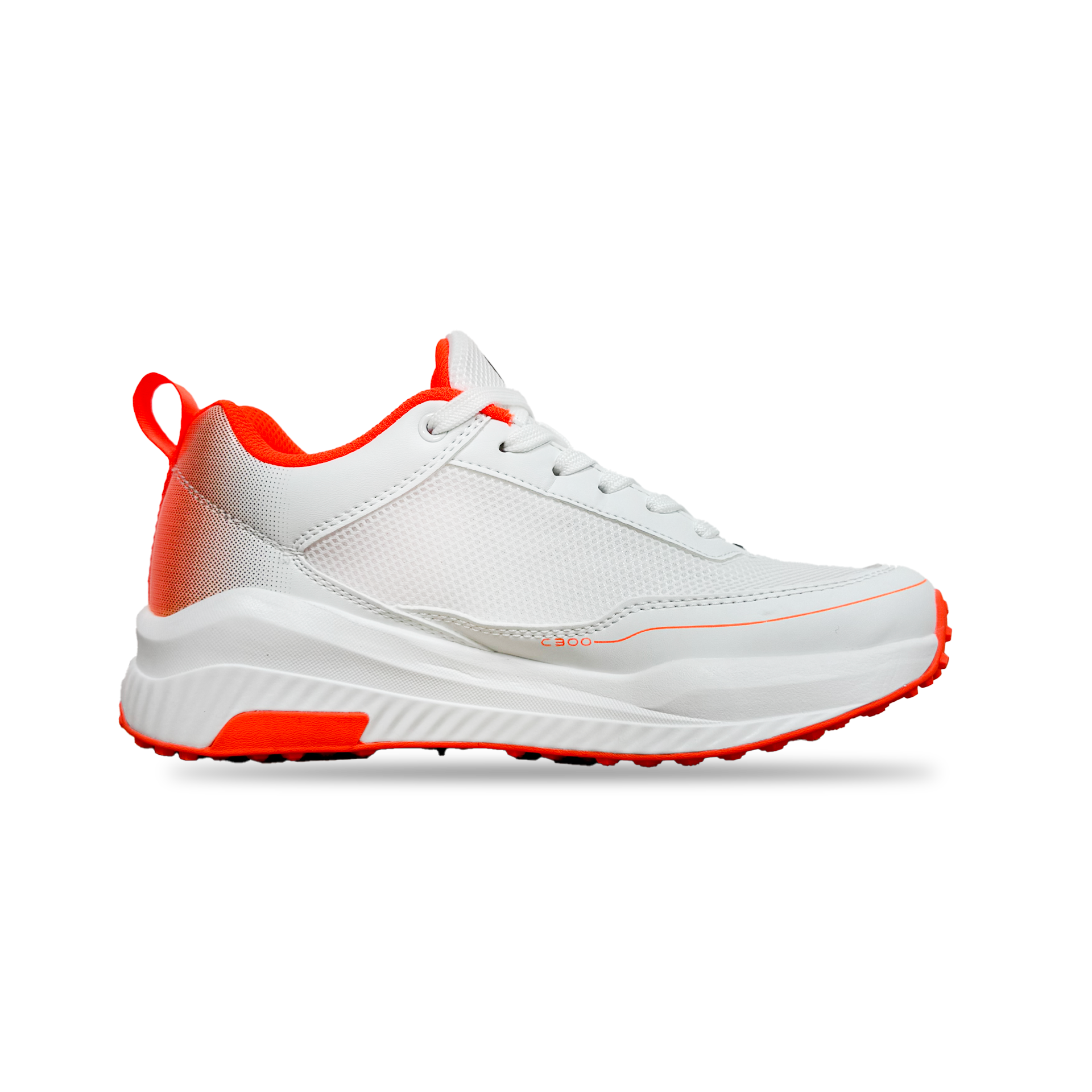 Champ C300 Rubber – Cricket Shoes – White and Orange