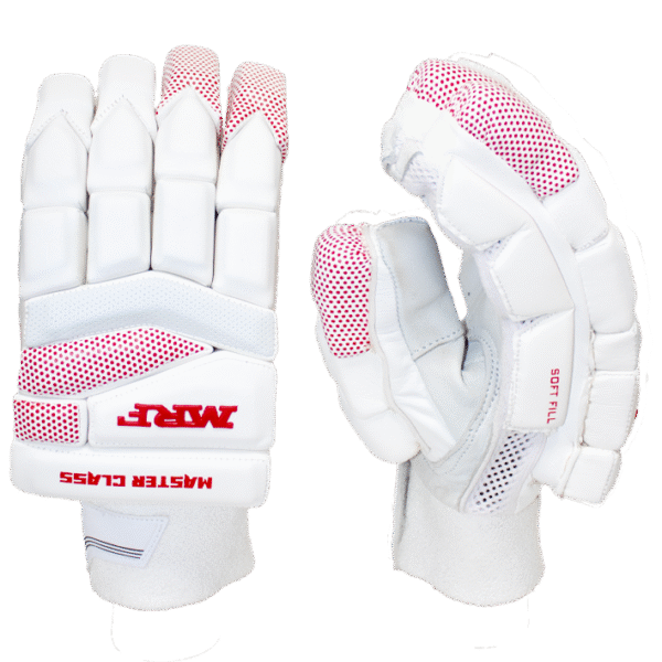MRF Master Class Batting Gloves – White – Adult RH