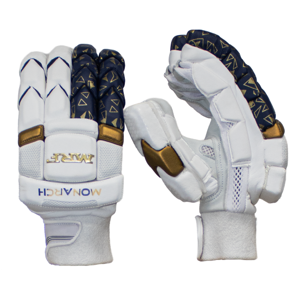 MRF Monarch Batting Gloves – Navy /Gold – Adult RH