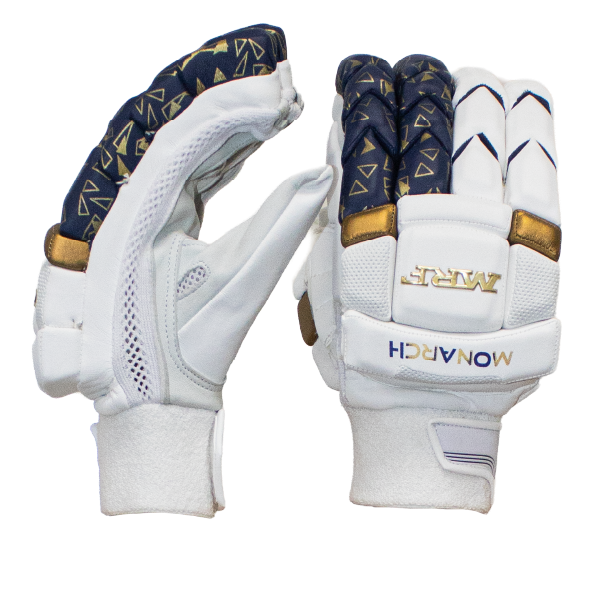 MRF Monarch Batting Gloves – Navy /Gold – Adult RH