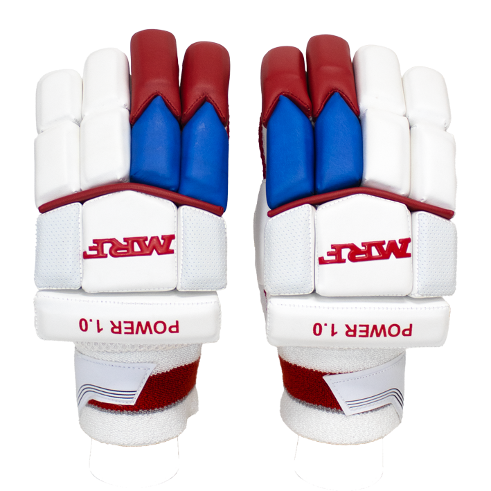MRF Power 1.0 Batting Gloves – Junior – RED-BLUE