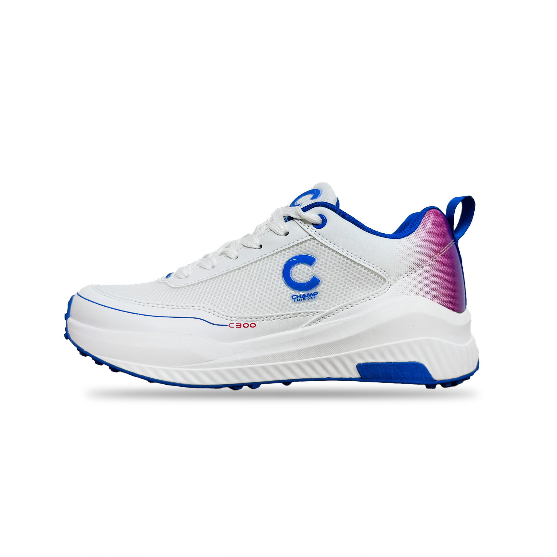 Champ C300 Rubber – Cricket Shoes – White and Blue