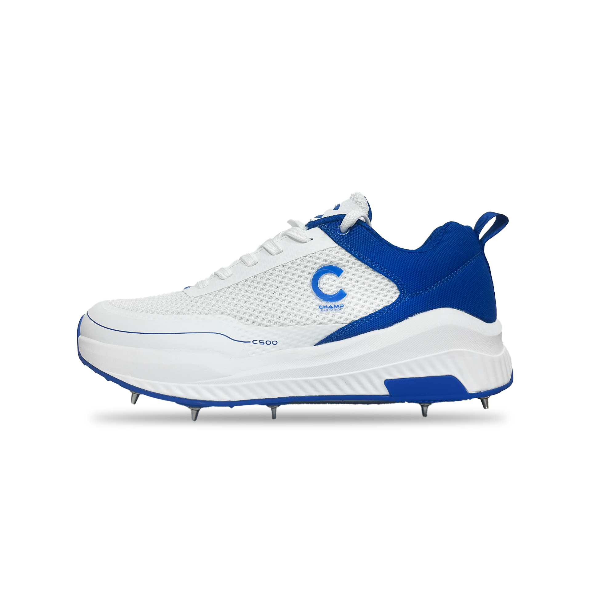 Champ C500 Spikes – White and Blue