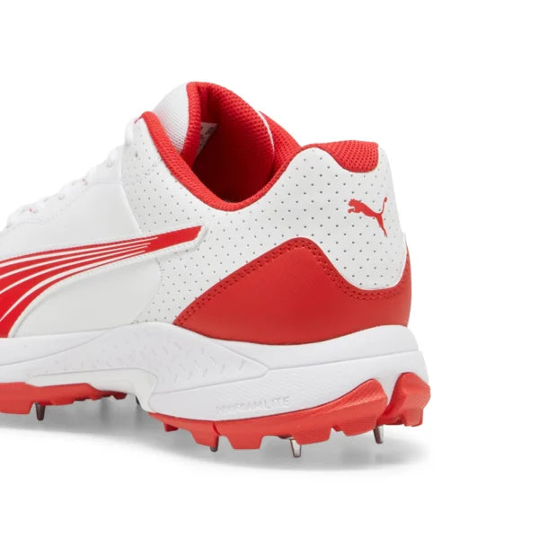 Puma Spike 24.2 White Red – Cricket Spikes