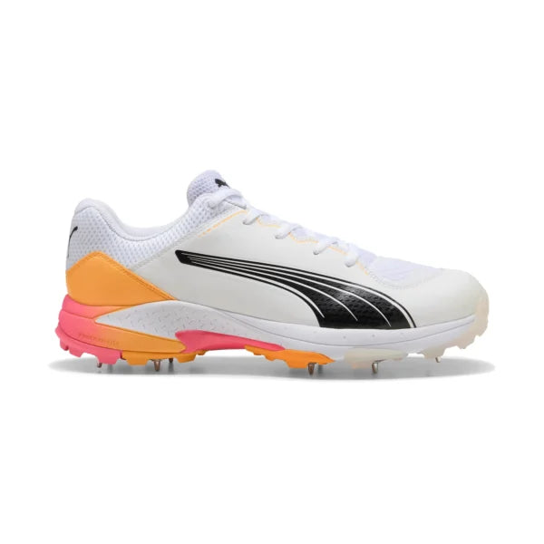 Puma Spike 24.1 White Black Sun Stream – Cricket Spikes