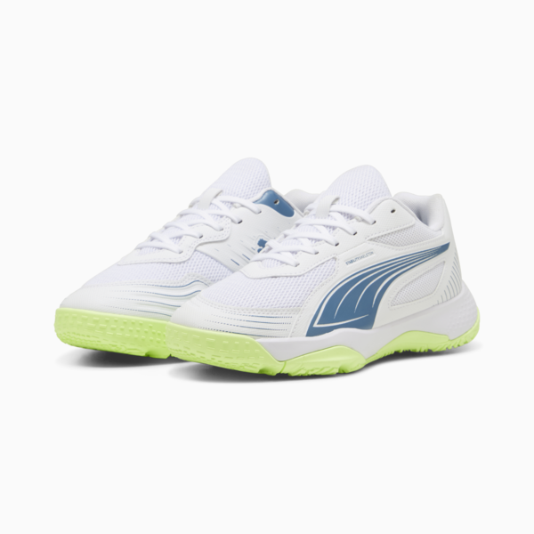Puma Solarflash JR III Indoor/Court Shoes – White Blue Horizon