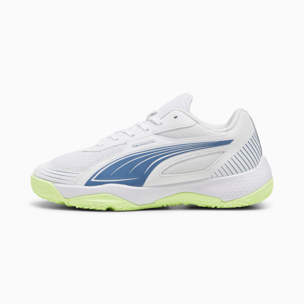 Puma Solarflash JR III Indoor/Court Shoes – White Blue Horizon