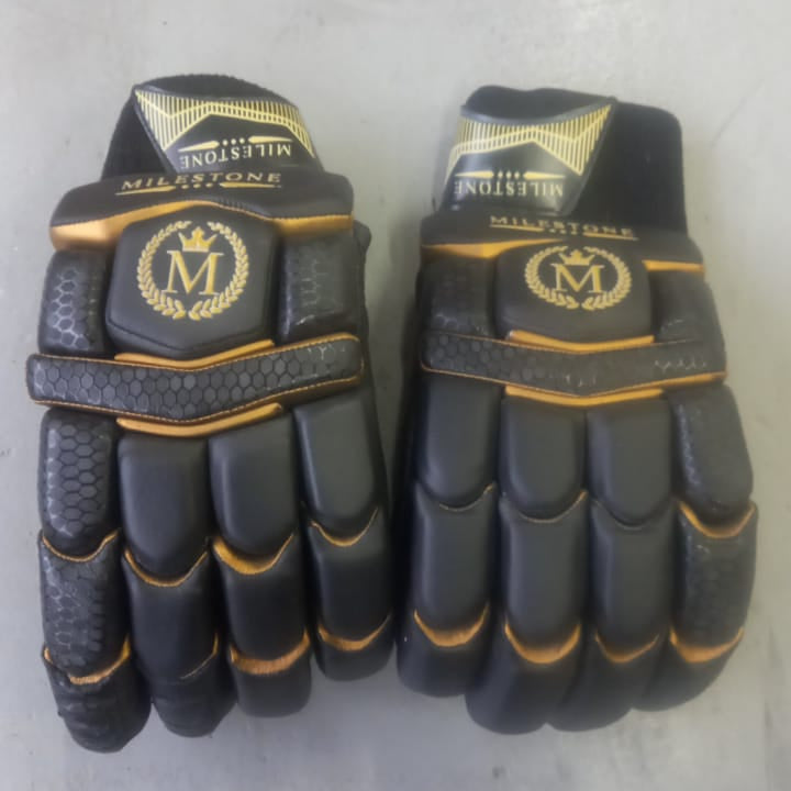 Black and Gold Players Gloves LH Mens