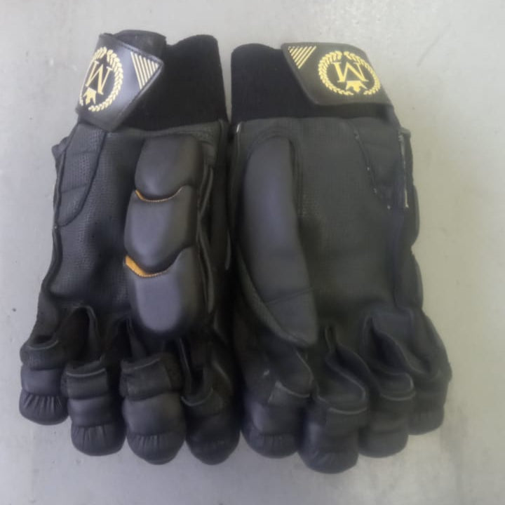 Black and Gold Players Gloves LH Mens