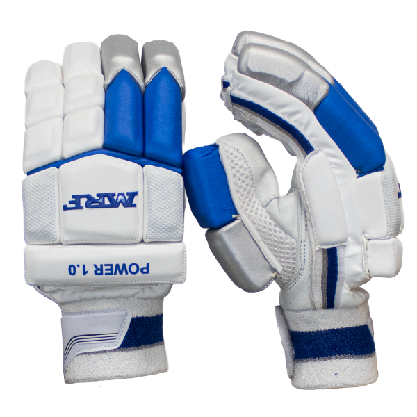MRF Power 1.0 Batting Gloves – Blue – Youth / Junior