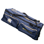 MRF Genius Gold wheelie kit bag – Navy/Gold