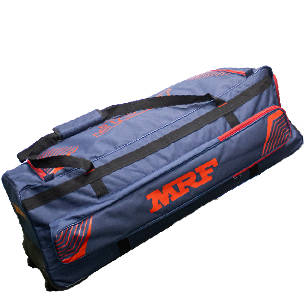 MRF Genius Gold wheelie kit bag – Navy/Red