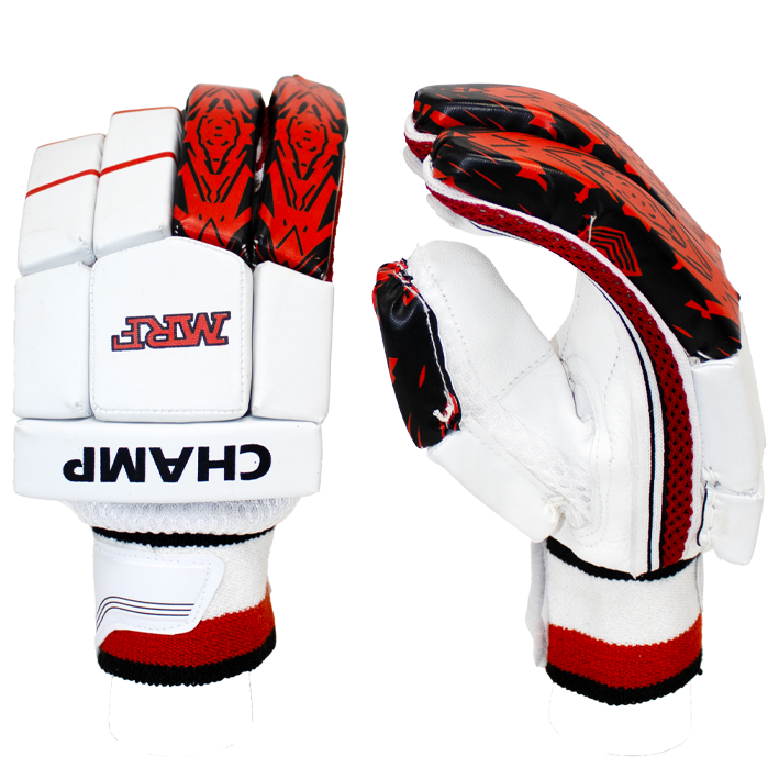MRF CHAMP Junior Batting Gloves – Red and White – S. Junior – Junior – Youth