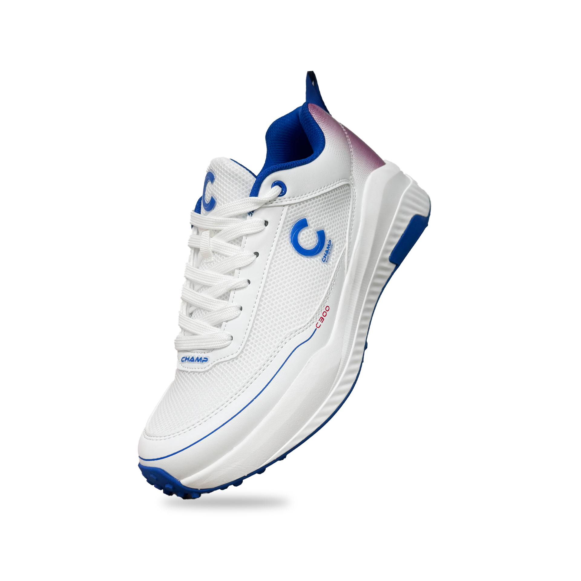 Champ C300 Rubber – Cricket Shoes – White and Blue