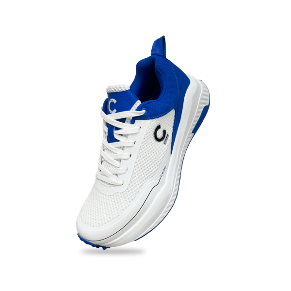 Champ C500 Rubber – Cricket/Hockey Shoes – White and Blue