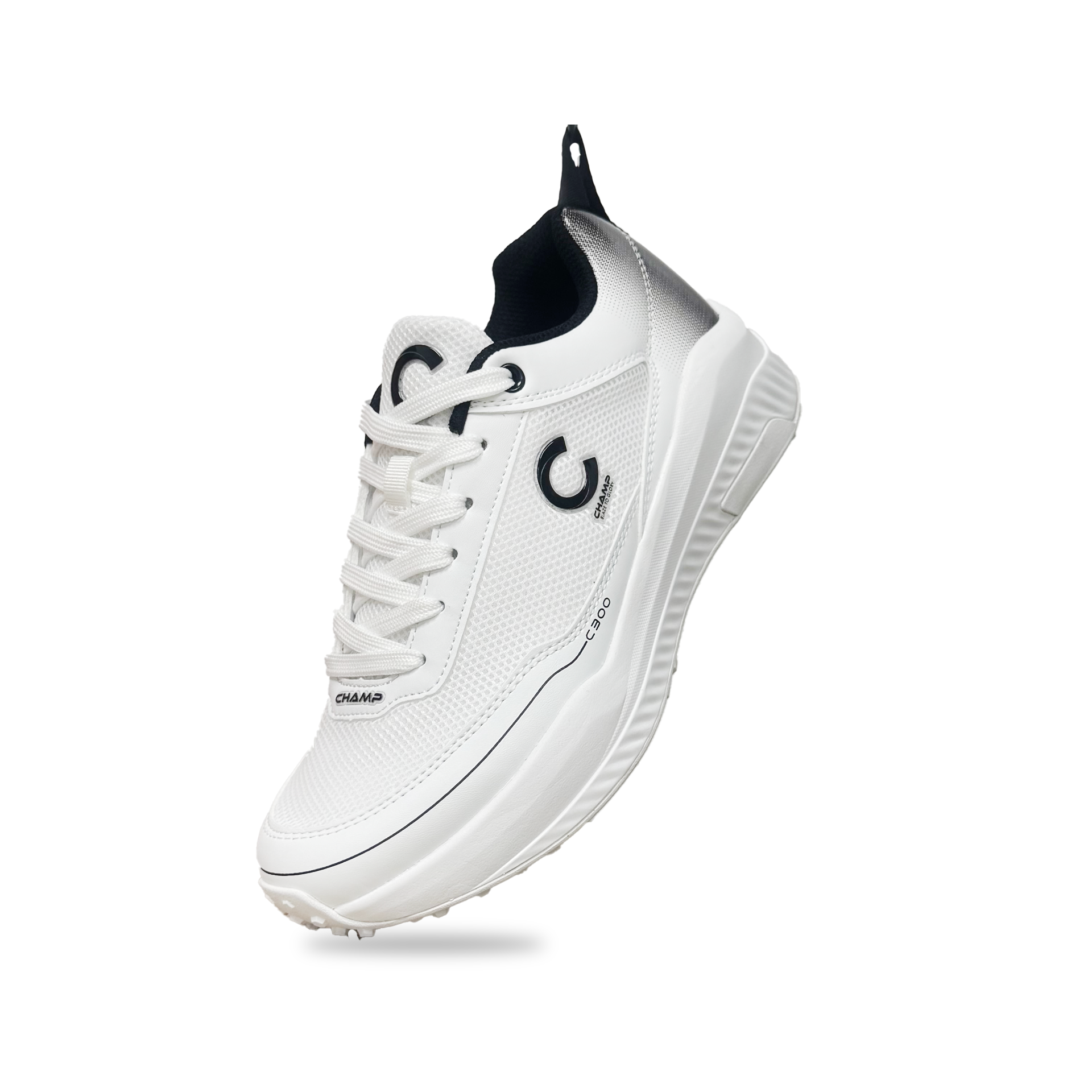 Champ C300 Rubber – Cricket Shoes – White and Black