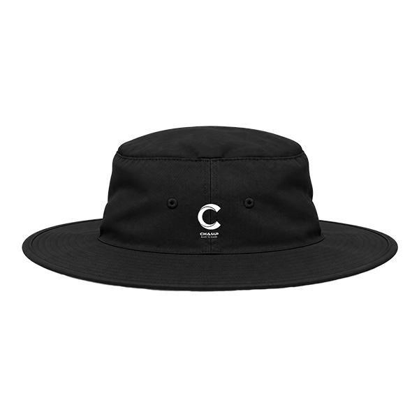Champ Wide Brim Cricket Hat – Black