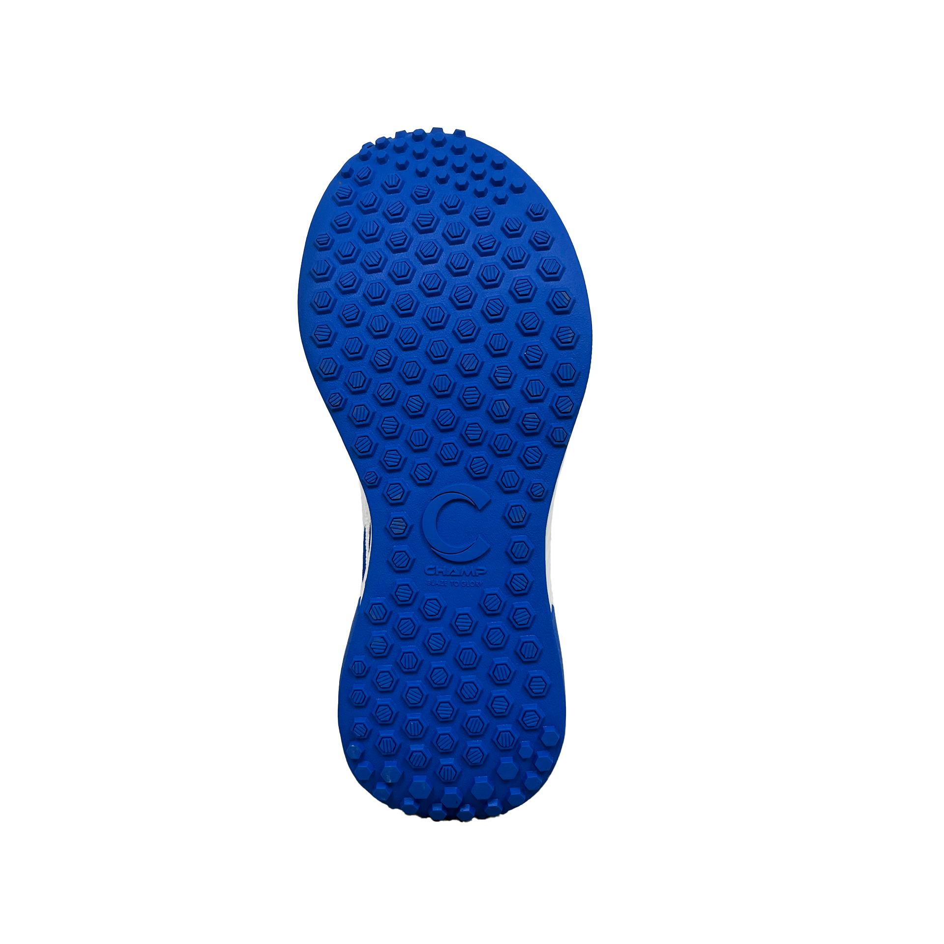 Champ C500 Rubber – Cricket/Hockey Shoes – White and Blue