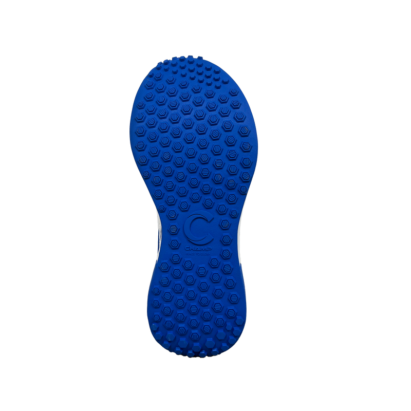 Champ C500 Rubber – Cricket/Hockey Shoes – White and Blue
