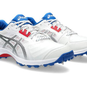 Asics Gel – Gully 7 White Pure Silver Cricket Spikes