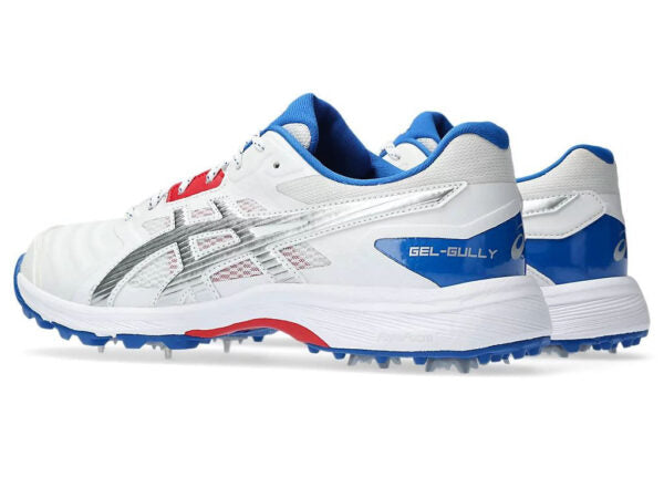 Asics Gel – Gully 7 White Pure Silver Cricket Spikes