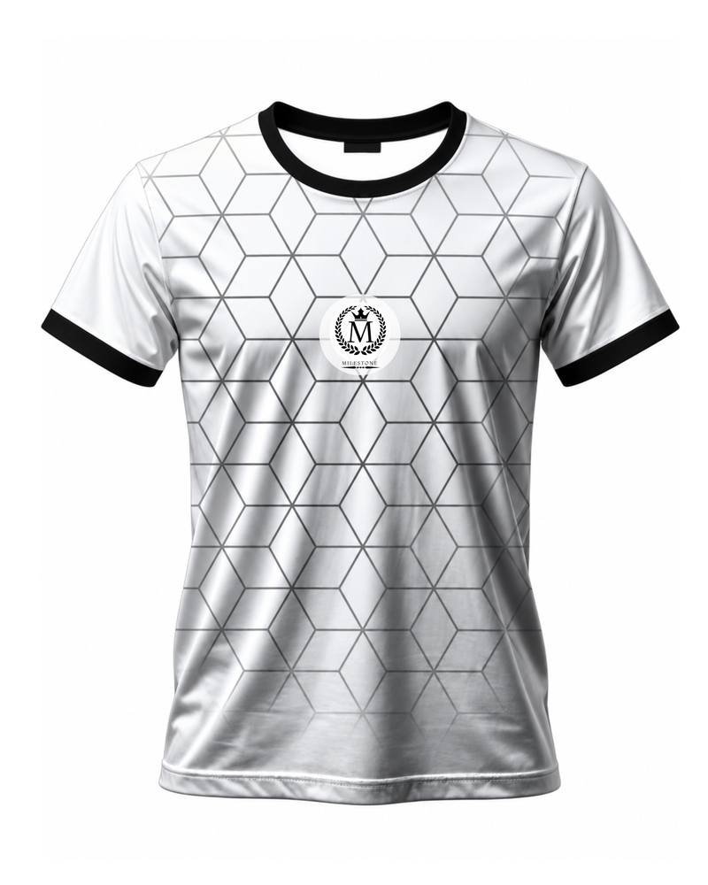 Milestone Training Tee White and Black