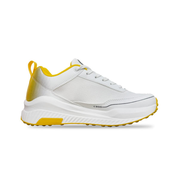Champ C300 Rubber – Cricket/Hockey Shoes – White and Yellow
