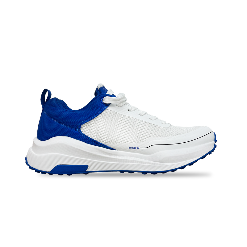Champ C500 Rubber – Cricket/Hockey Shoes – White and Blue