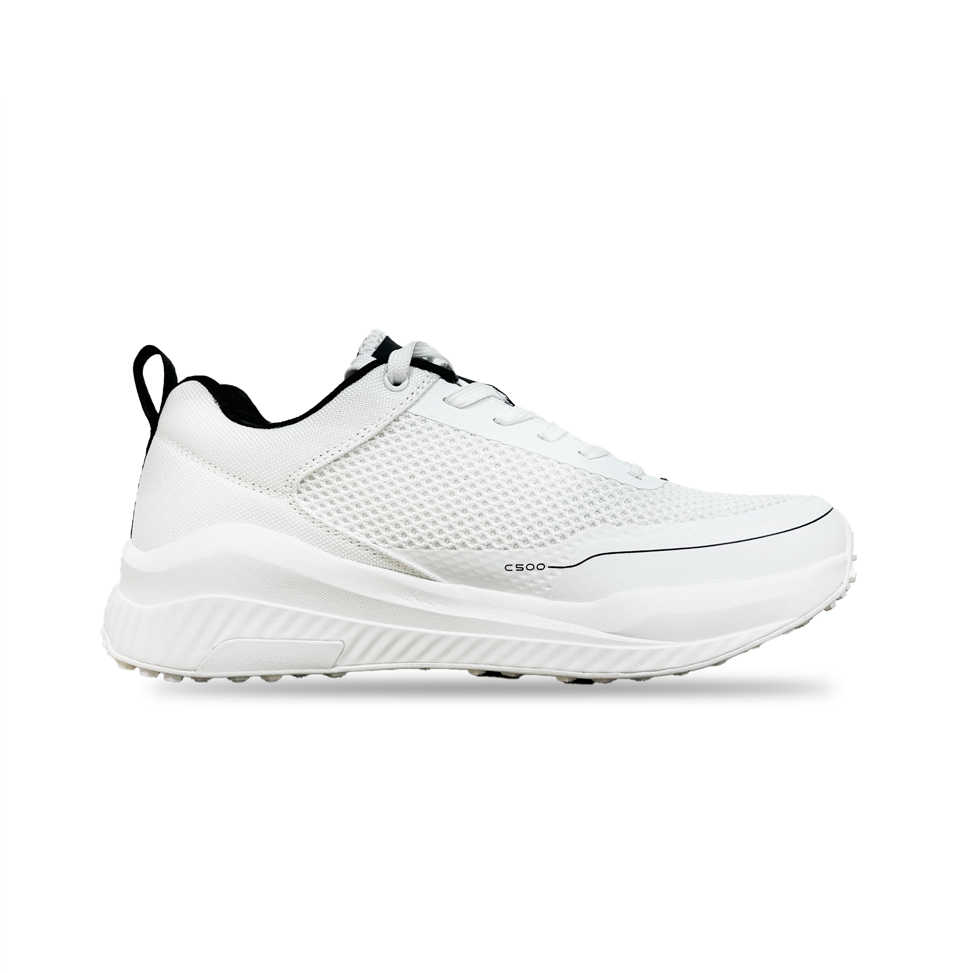 Champ C500 Rubber – Cricket/Hockey Shoes – White and Black