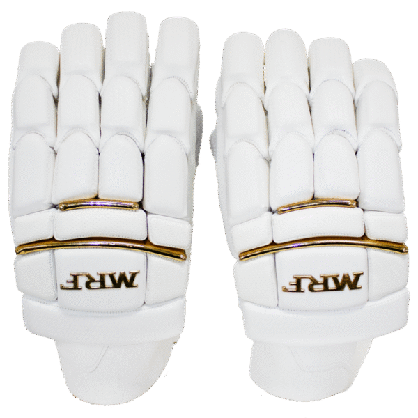 MRF Genius Emperor Batting Gloves – White Gold – Adult RH