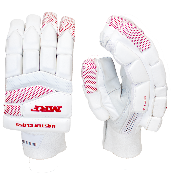 MRF Master Class Batting Gloves – White – Adult RH/LH