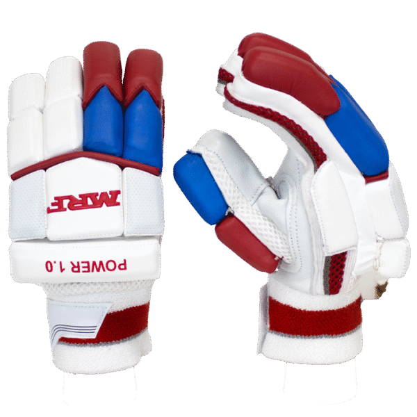 MRF Power 1.0 Batting Gloves – Junior – RED-BLUE