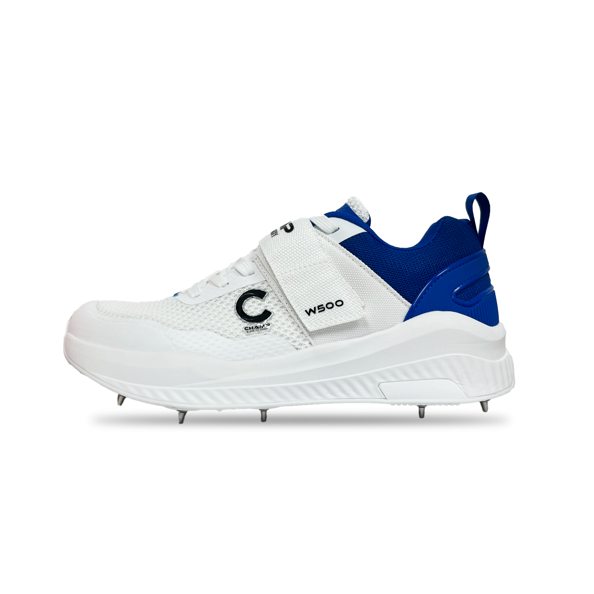 Champ W500 Bowling Spikes – White and Blue