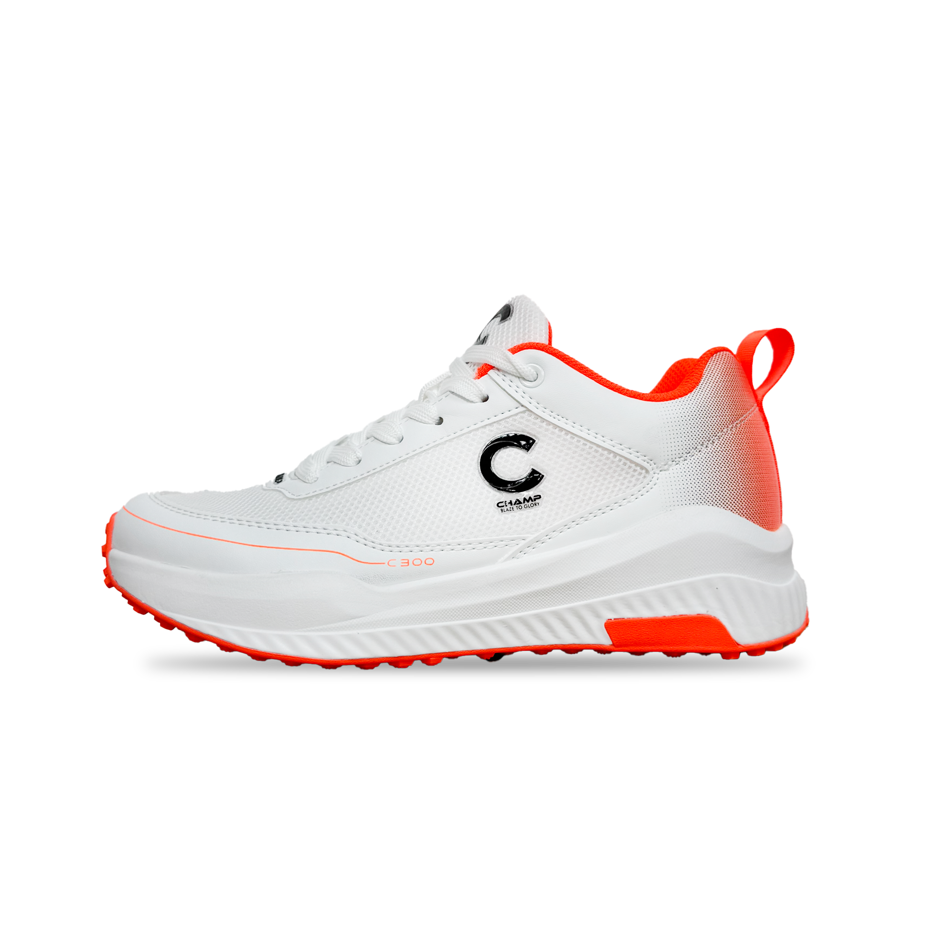 Champ C300 Rubber – Cricket Shoes – White and Orange