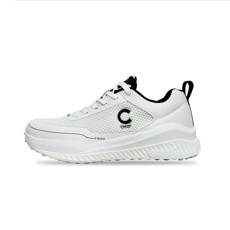 Champ C500 Rubber – Cricket/Hockey Shoes – White and Black