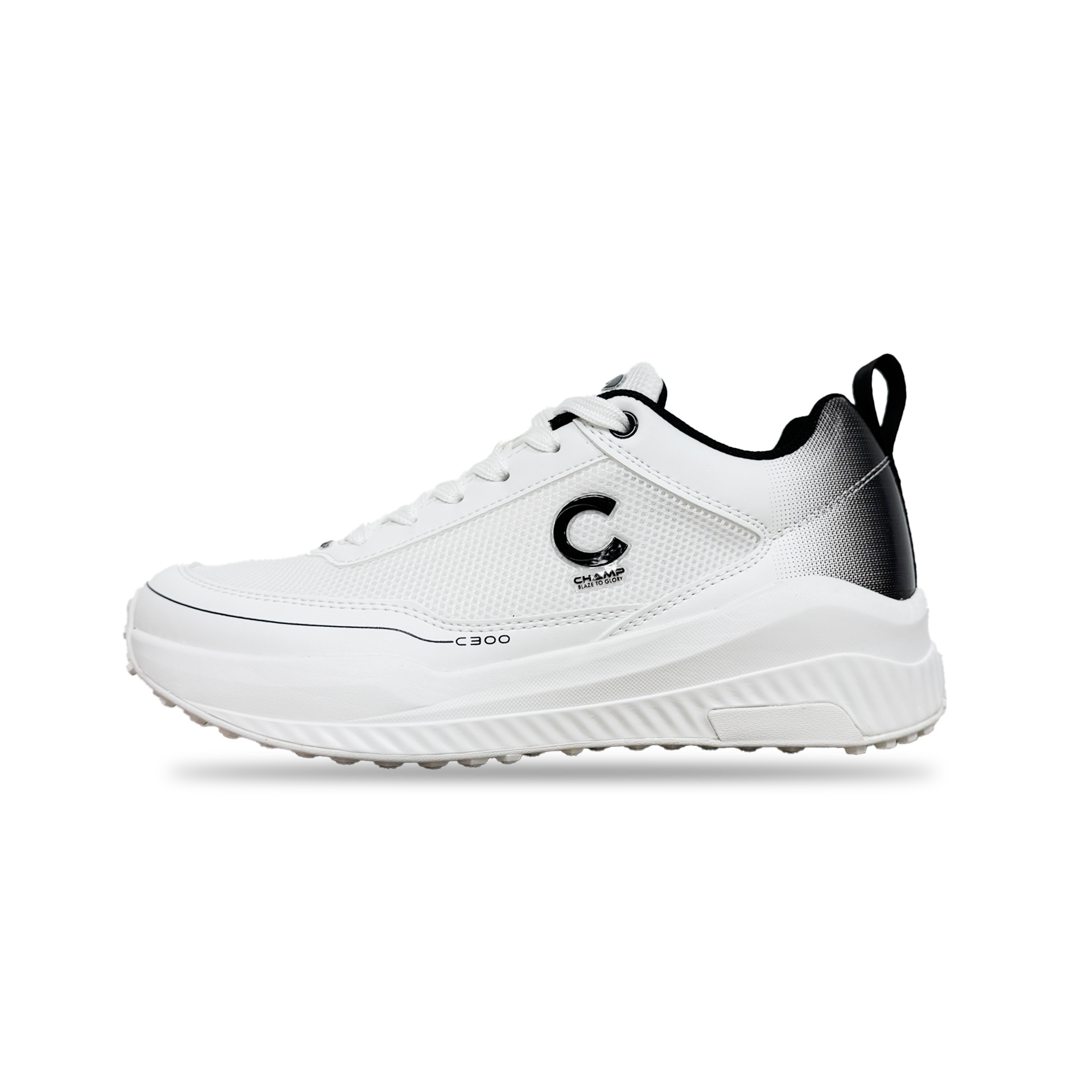 Champ C300 Rubber – Cricket Shoes – White and Black