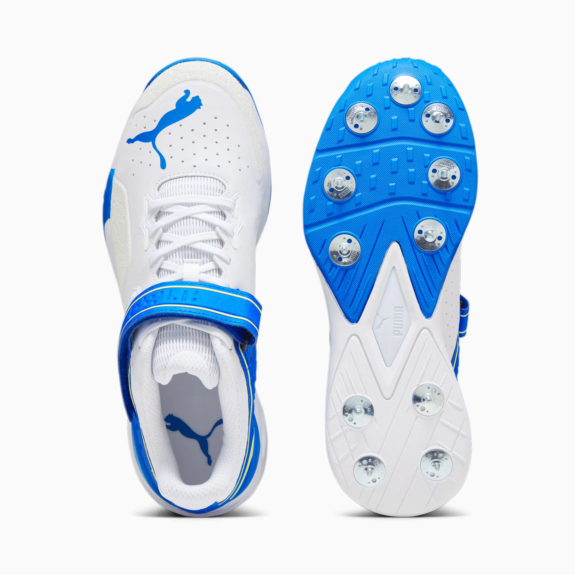 Puma Bowling 22.1 White Ultra Blue – Cricket Spikes