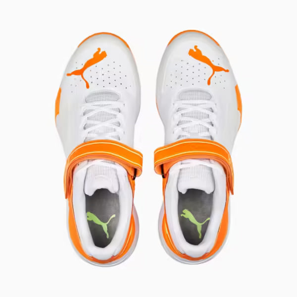 Puma Bowling 22.1 White Ultra Orange Yellow – Cricket Spikes