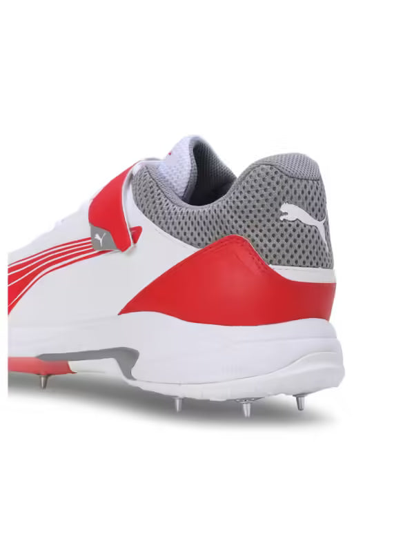 Puma Bowling 24.1- White Stormy Red Cricket Spikes