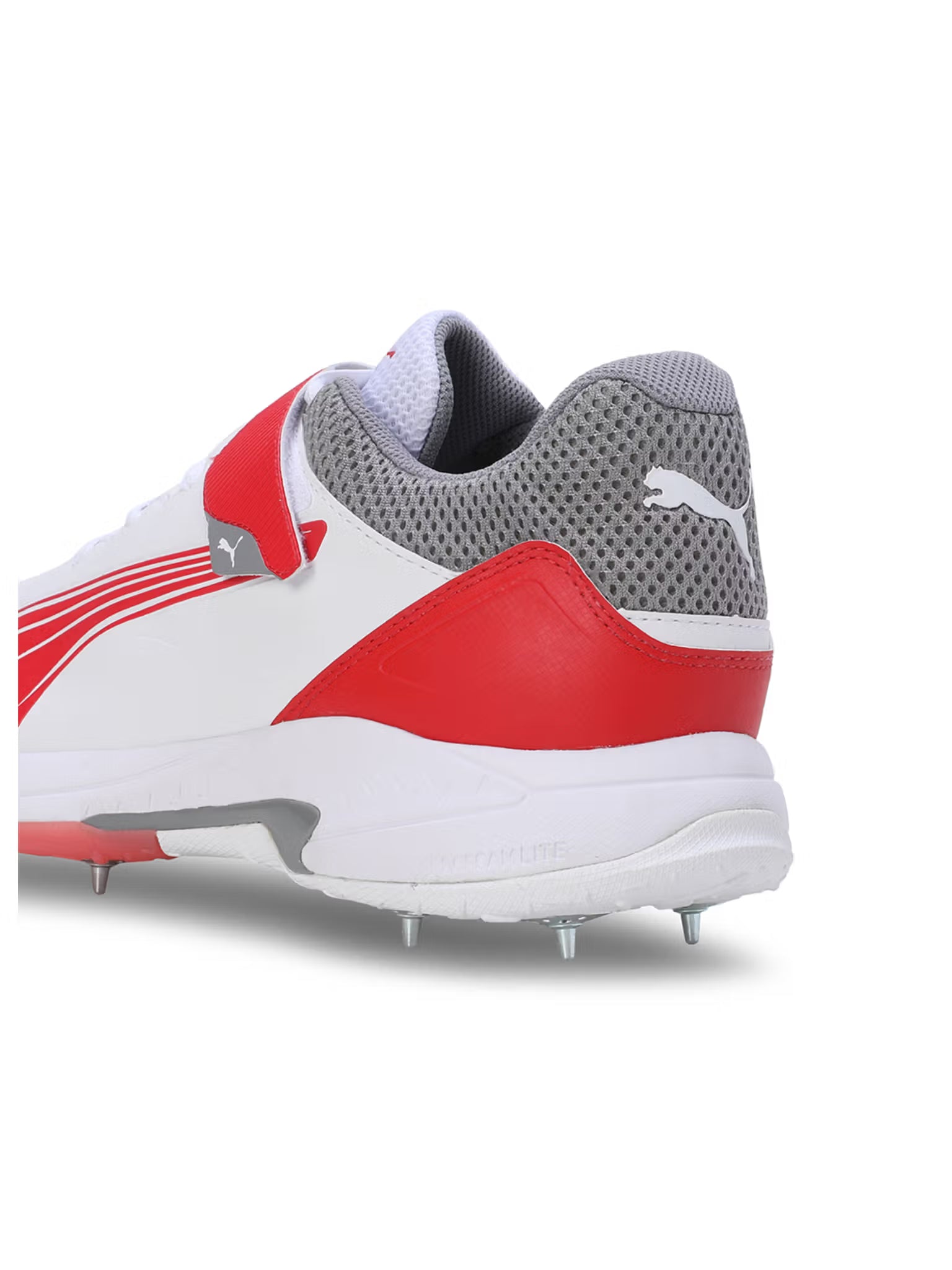 Puma Bowling 24.1- White Stormy Red Cricket Spikes