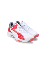 Puma Bowling 24.1- White Stormy Red Cricket Spikes