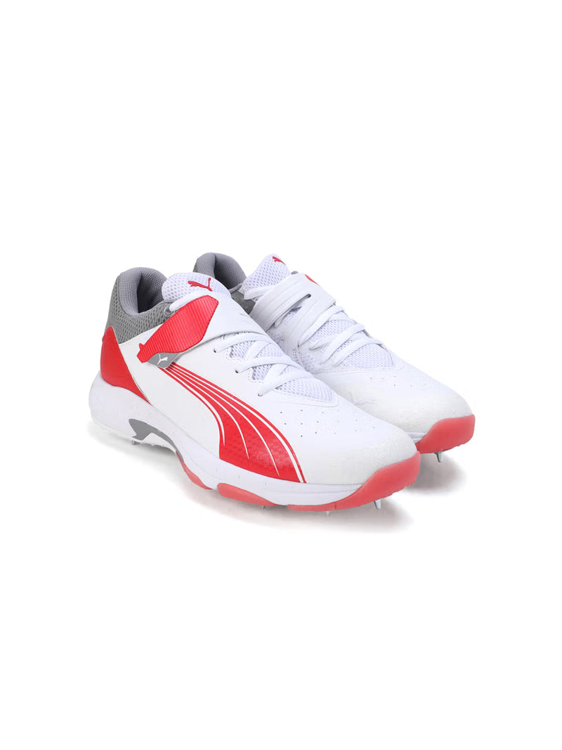 Puma Bowling 24.1- White Stormy Red Cricket Spikes