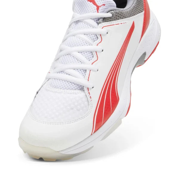 Puma Spike 24.1 White Stormy Red – Cricket Spikes
