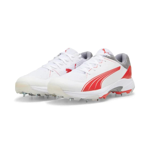 Puma Spike 24.1 White Stormy Red – Cricket Spikes