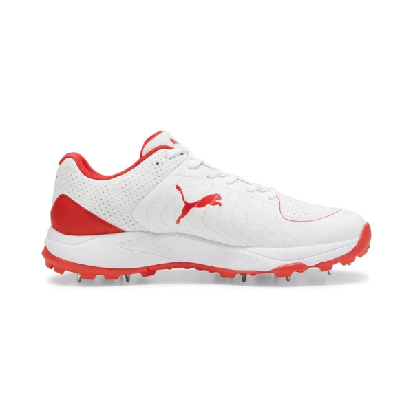 Puma Spike 24.2 White Red – Cricket Spikes